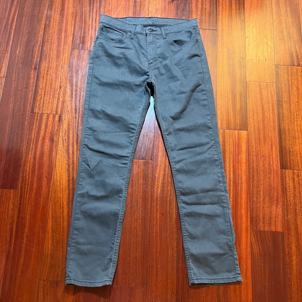 Levis Jeans Mens 34x32 (34x31) 511 Slim Fit Charcoal Gray Stretch Casual EUC